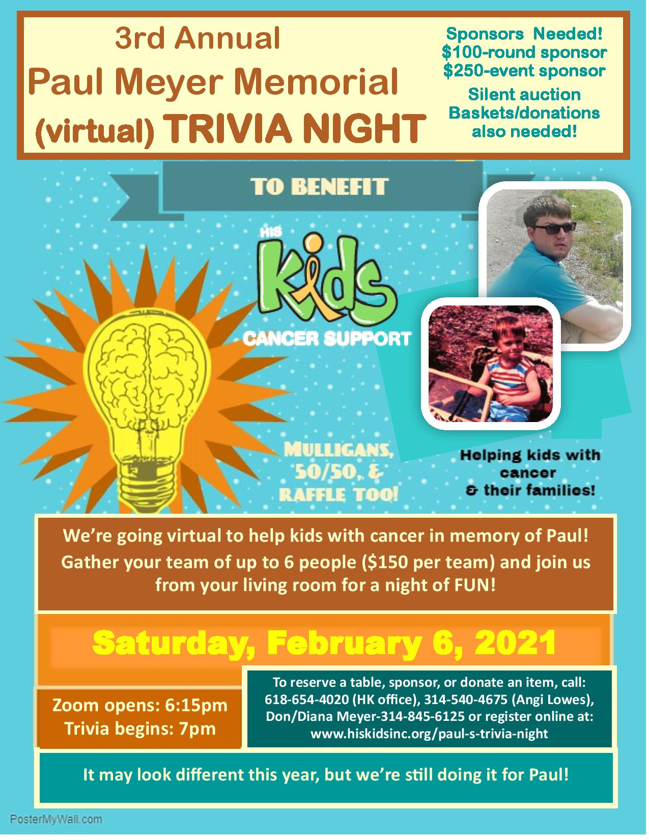 Paul Meyer Memorial Trivia Night